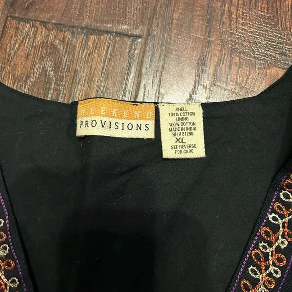 Embroidered Vintage 90s Weekend Provisions Womens XL Button Front Classic Vest - Picture 4 of 8